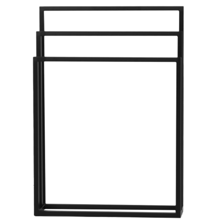 Funkcjonalny, potrójny wieszak Casia III. Stabilna, metalowa konstrukcja w kolorze czarnym. Trzy ramiona pozwalają na wygodne za