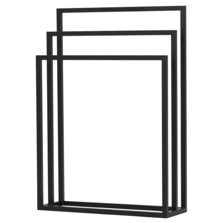 Funkcjonalny, potrójny wieszak Casia III. Stabilna, metalowa konstrukcja w kolorze czarnym. Trzy ramiona pozwalają na wygodne za