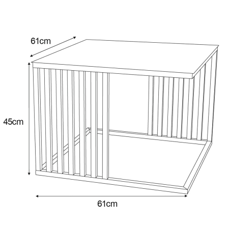 Stolik kawowy Verto 60x60 cm Czarny Metalowy Kwadratowy | Loft