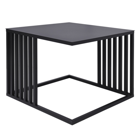Stolik kawowy Verto 60x60 cm Czarny Metalowy Kwadratowy | Loft