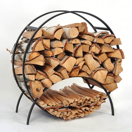 Stojak na drewno Ringo Arc M 70cm - Czarny Okrągły Loft