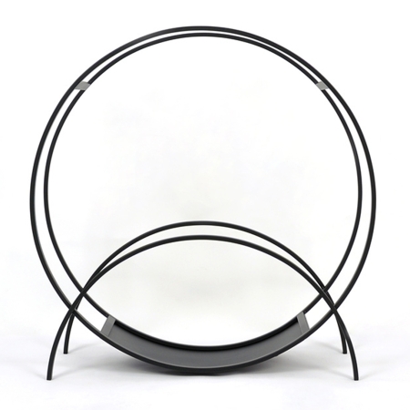 Stojak na drewno Ringo Arc M 70cm - Czarny Okrągły Loft