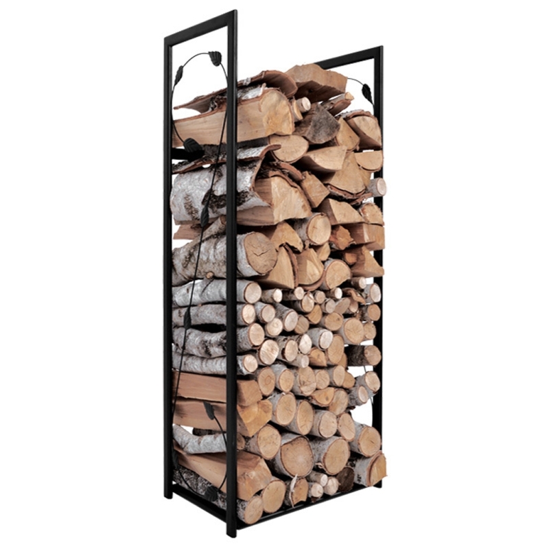 Stojak na drewno VertiLeaf L 115cm – Pionowy Metalowy Loft