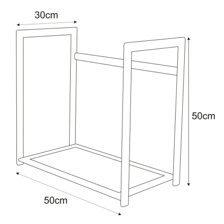 Stojak na drewno VertiLeaf S 50cm – Czarny Metalowy Liść Loft