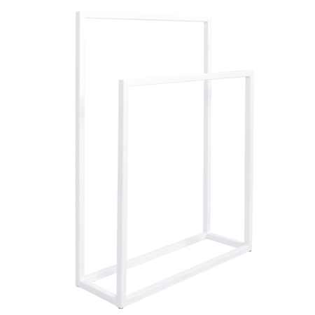 Podwójny wieszak na ręczniki Casia II 85cm – Biały Metalowy