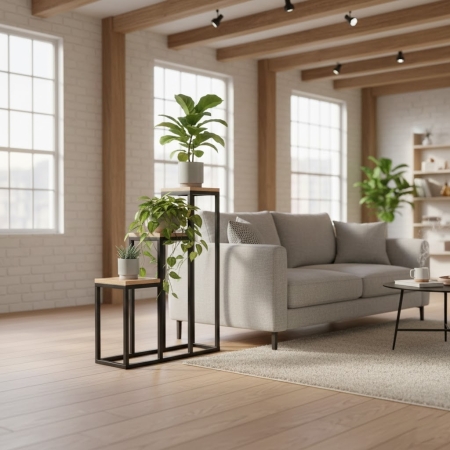 Kwietnik Schodkowy Coral Stairs 80cm – Czarny Loft Kaskada