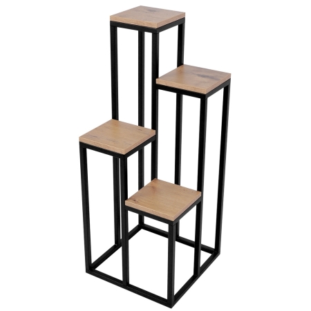 Kwietnik Kaskadowy Coral XL Wood 80cm – Dębowy Loft 4 Poziomy