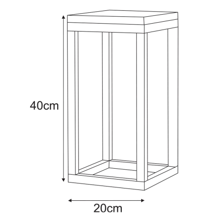 Kwietnik Stelo S 40cm – Mały Metalowy Stojak na Kwiaty Loft