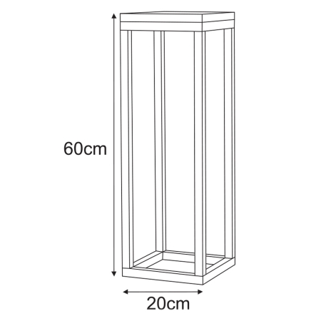 Kwietnik Stelo M 60cm – Metalowy Stojak na Kwiaty Loft Czarny