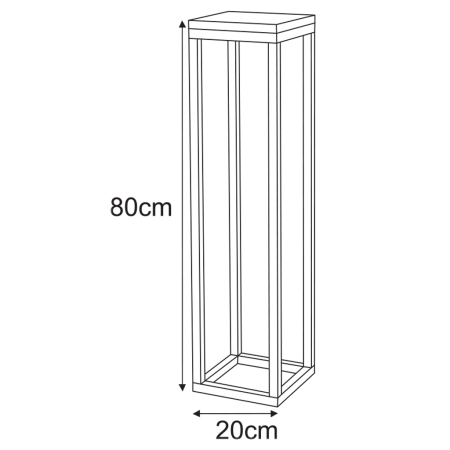 Kwietnik Stelo L 80cm – Wysoki Metalowy Stojak na Kwiaty Loft