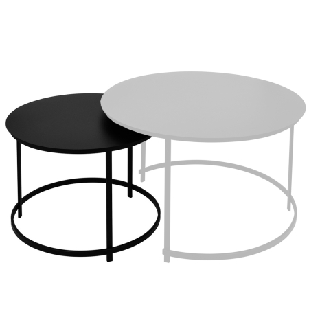 Stolik kawowy Aristo II 60cm – Czarny Metalowy Loft Minimal