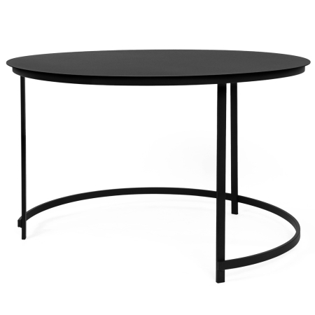 Stolik kawowy Aristo I 80cm – Czarny Metalowy Loft Industrial