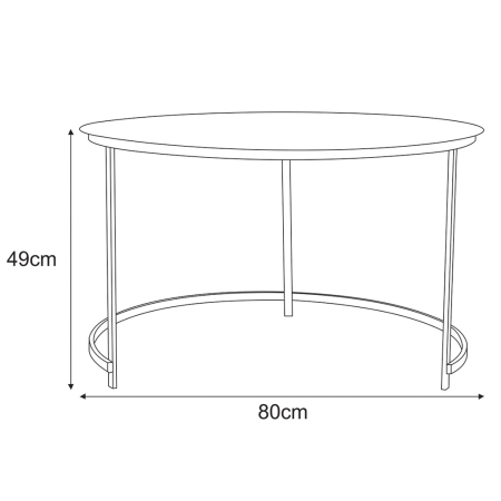 Designerski zestaw 2w1 stolików Aristo (śr. 80 cm i 60 cm). Całość z czarnej stali, funkcja nesting. Polska produkcja premium. S
