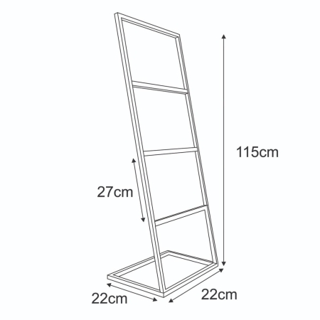 Wieszak ³azienkowy Quatro 4-ramienny  czarny metalowy stojak na rêczniki. Wolnostoj¹cy, stabilny wieszak do ³azienki. Styl nowo