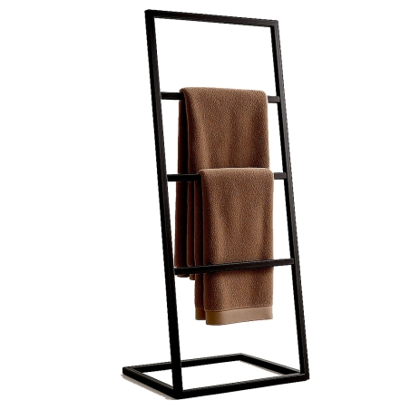 Wieszak łazienkowy Quatro 115cm – Czarny Metalowy Stojak Loft