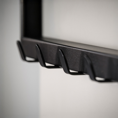 Wieszak ścienny Orion 60cm z półką – Czarny Metalowy Loft