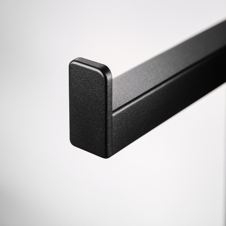 Stojak na papier toaletowy Stilo Du¿y Kwadrat  czarny metalowy stojak z rezerw¹. Nowoczesny dodatek do ³azienki w stylu loft. S