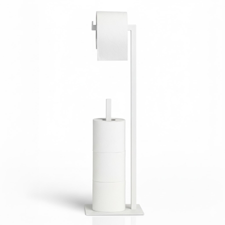 Stojak na papier Stilo Duży biały – Metalowy uchwyt z rezerwą 62cm