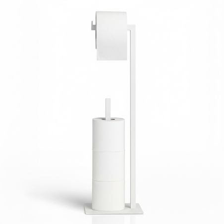 Stojak na papier Stilo Duży biały – Metalowy uchwyt z rezerwą 62cm
