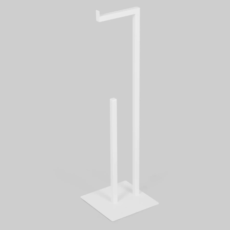 Stojak na papier toaletowy Stilo Du¿y Kwadrat  czarny metalowy stojak z rezerw¹. Nowoczesny dodatek do ³azienki w stylu loft. S