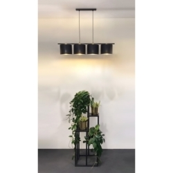 Czarny stolik CLEO 60 cm  metalowy stolik z pó³k¹