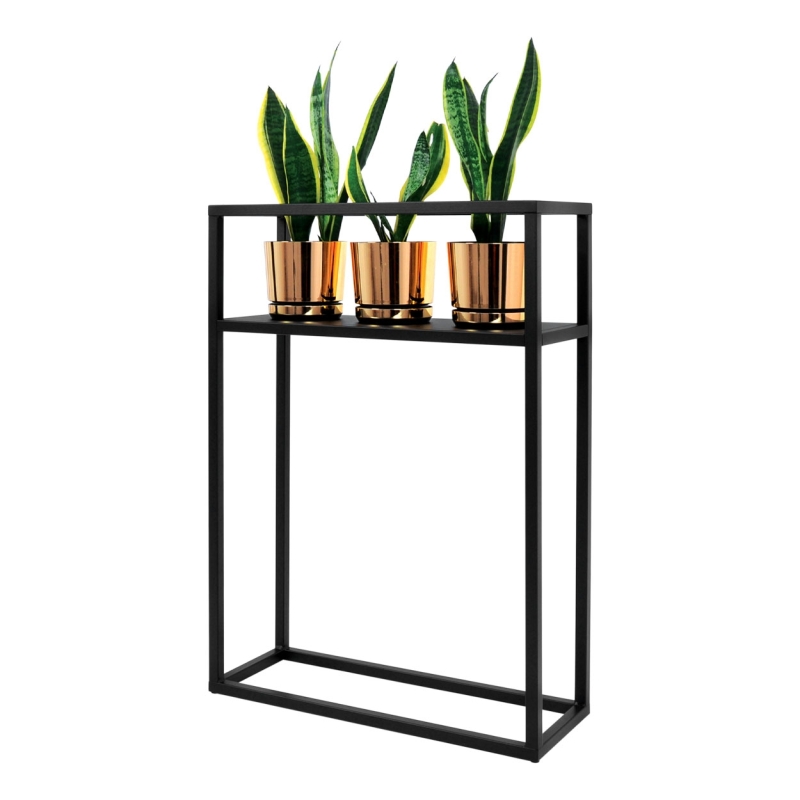 Coral Long – ekskluzywny designerski kwietnik czarny metalowy