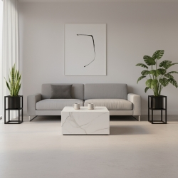 Czarny metalowy kwietnik Coral S 20 cm