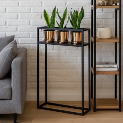 Coral Long – ekskluzywny designerski kwietnik czarny metalowy