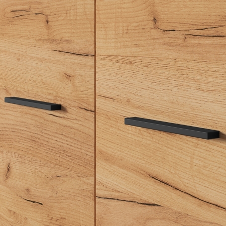 Szafa AMBER 03 – dwudrzwiowa szafa z półkami i drążkiem