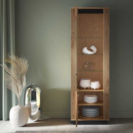 Witryna AMBER 04 – przeszklona witryna z półkami