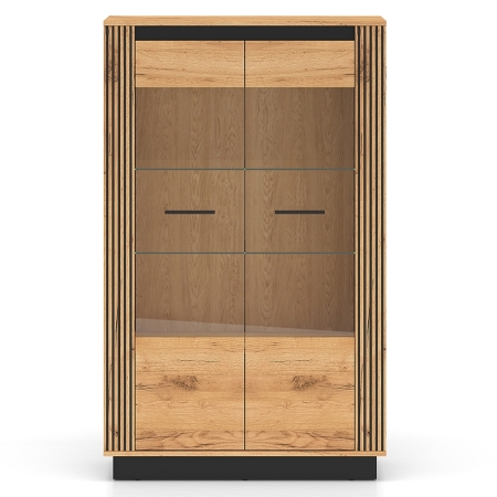 Witryna AMBER 05 – przeszklona niska witryna z półkami