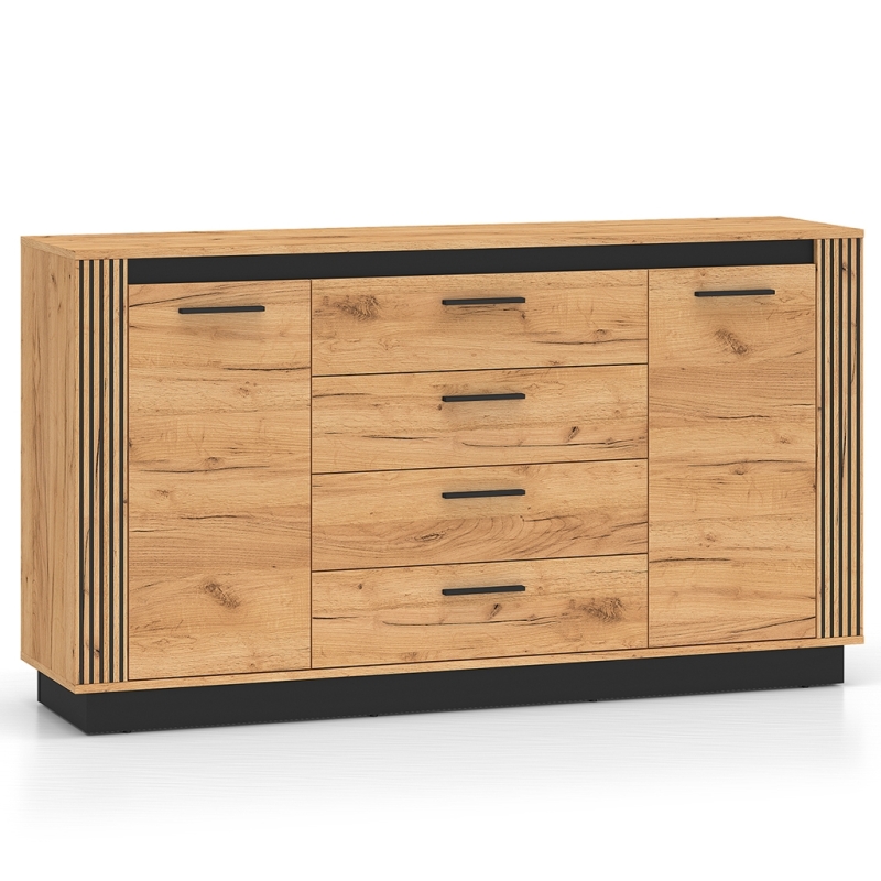 Komoda AMBER 06 loftowa 160 cm – szeroka komoda z szufladami