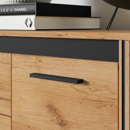 Komoda AMBER 06 loftowa 160 cm – szeroka komoda z szufladami