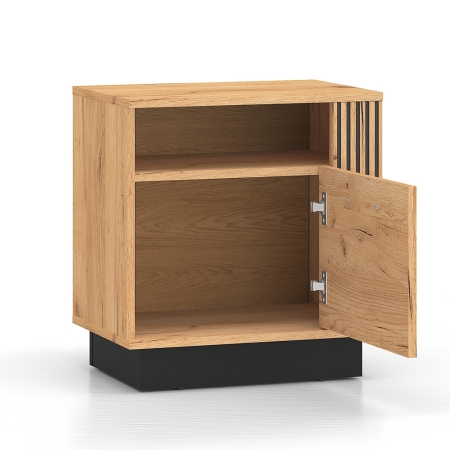 Szafka nocna AMBER 09 – szafka nocna dąb craft złoty & czarny