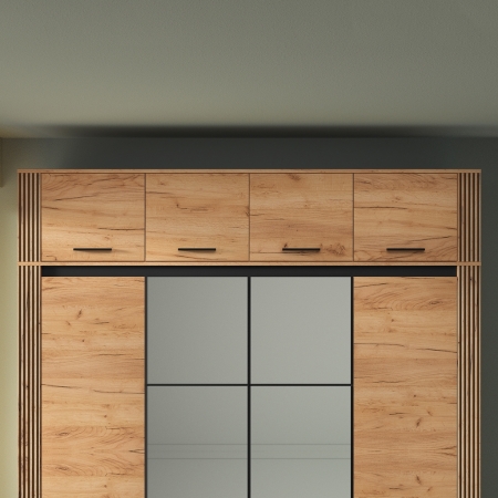 Szafa AMBER 10 – 8 drzwi, 200 cm, z nadstawką 250 cm