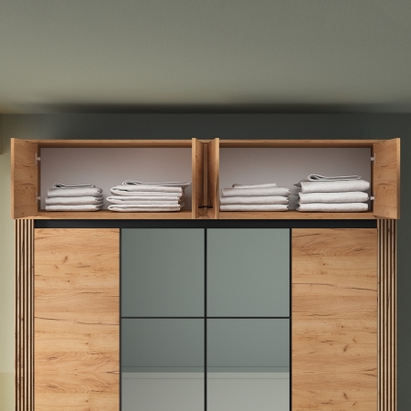 Szafa AMBER 10 – 8 drzwi, 200 cm, z nadstawką 250 cm