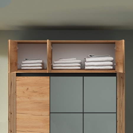 Szafa AMBER 11 – 3+3 drzwi, z nadstawką, 250 cm