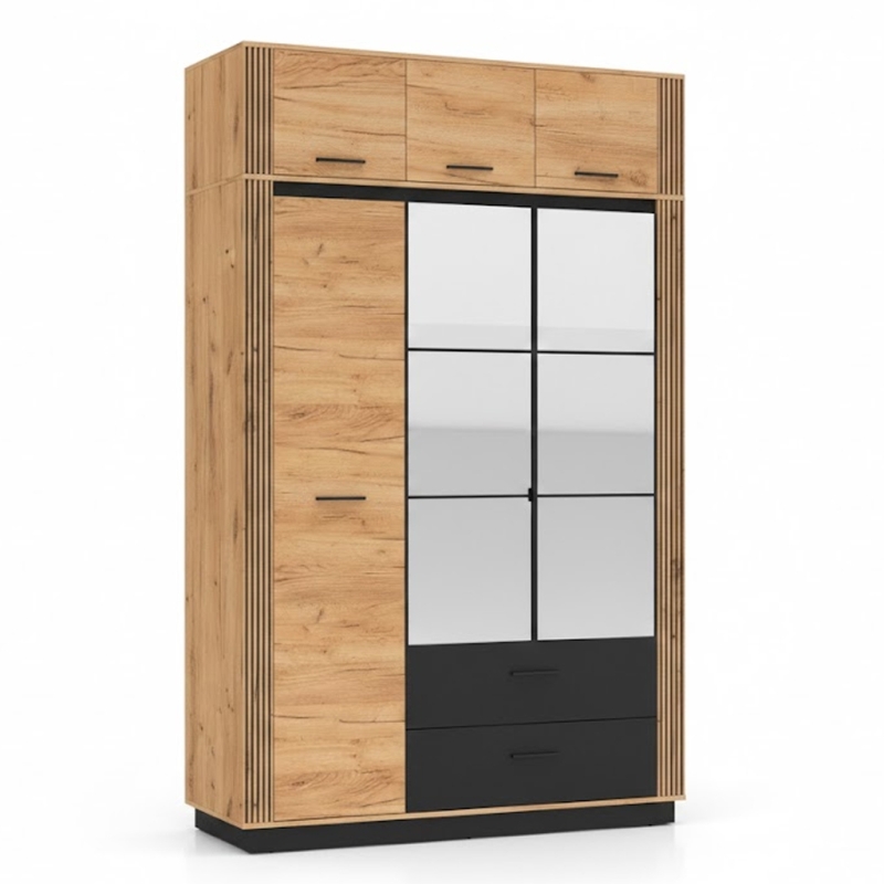 Szafa AMBER 11 – 3+3 drzwi, z nadstawką, 250 cm