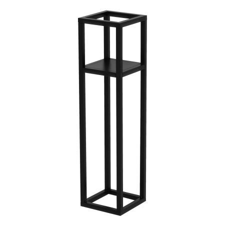 Wysoki kwietnik Coral L czarny metalowy 20x70 cm w stylu loftowym