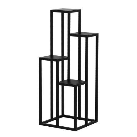 Kwietnik Coral XL elegancki czarny metalowy wielopoziomowy 100 cm