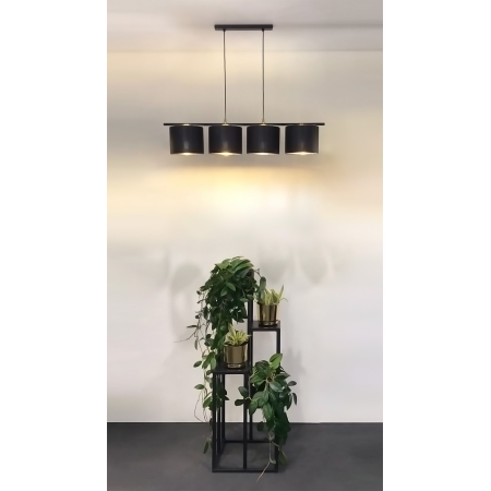 Kwietnik Coral XL elegancki czarny metalowy wielopoziomowy 100 cm