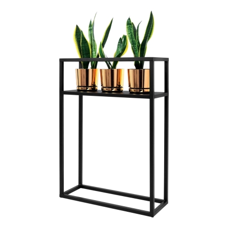 Coral Long L – ekskluzywny designerski kwietnik czarny metalowy