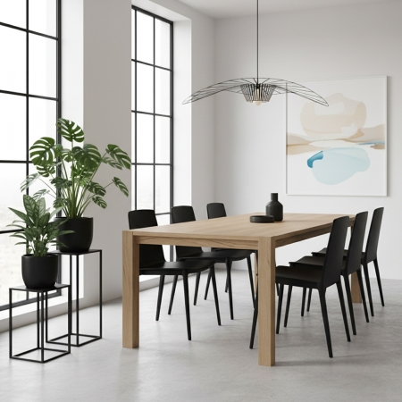 Wysoki kwietnik Coral L czarny metalowy 20x70 cm w stylu loftowym