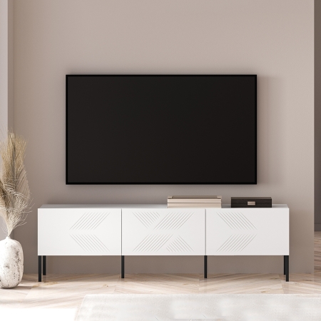 Szafka RTV Nordic Shine 04 na nóżkach 18cm | Szeroka 170cm