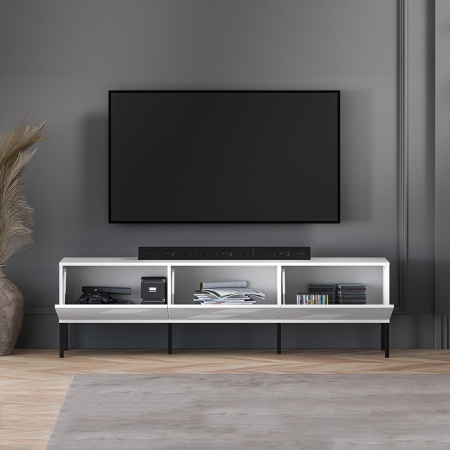 Szafka RTV Nordic Shine 04 na nóżkach 18cm | Szeroka 170cm