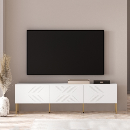 Szafka RTV Nordic Shine 04 na nóżkach 18cm | Szeroka 170cm