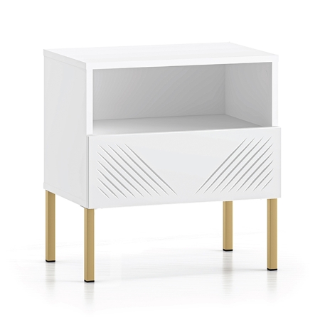 Szafka nocna Nordic Shine 05 na nóżkach 18cm | 50cm Jodełka