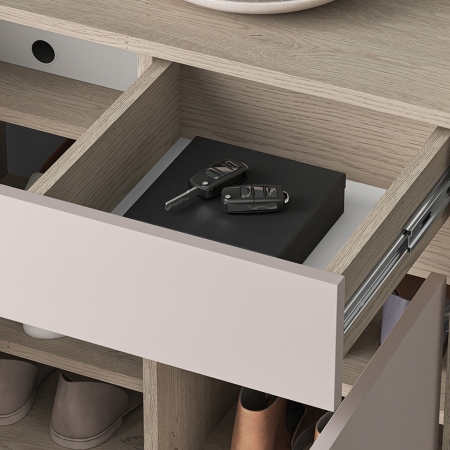 Szafa do przedpokoju ARCO 03 – Kaszmir & Dąb Cremona – Szafka na buty z szufladą