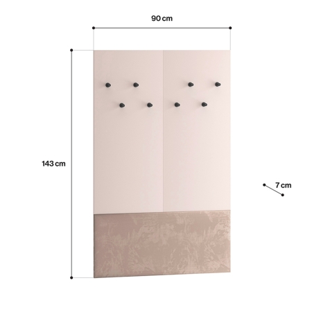 Wieszak ścienny ARCO 07 – nowoczesny panel do przedpokoju