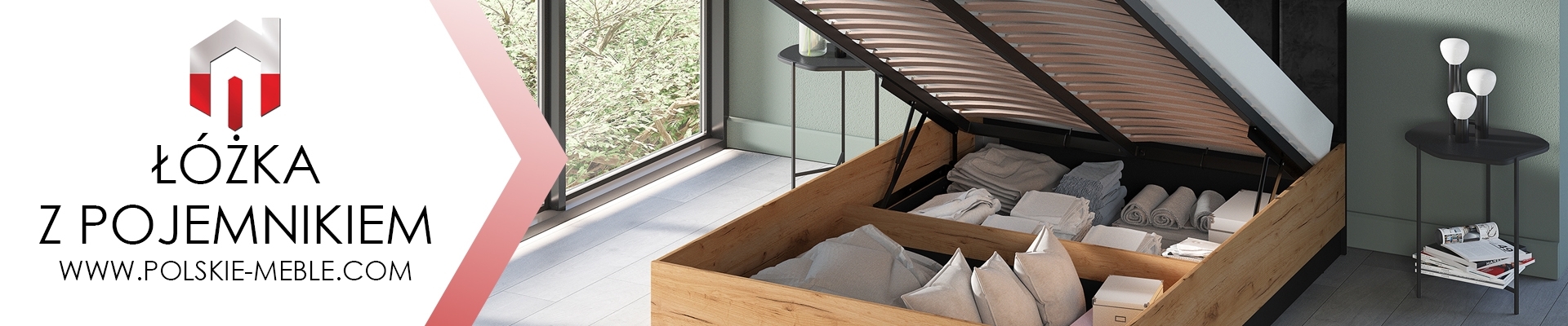 Łóżka z pojemnikiem na pościel – funkcjonalne modele do sypialni